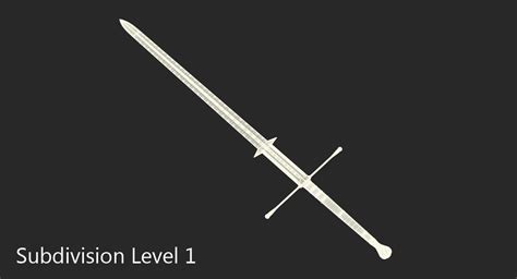 3D Medieval Double Edged Two Handed Sword model | 3D Molier International