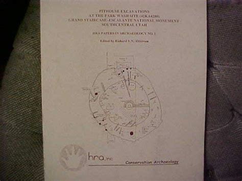 Buy Pithouse Excavations At the Park Wash Site (42ka4280), (Hra Papers ...