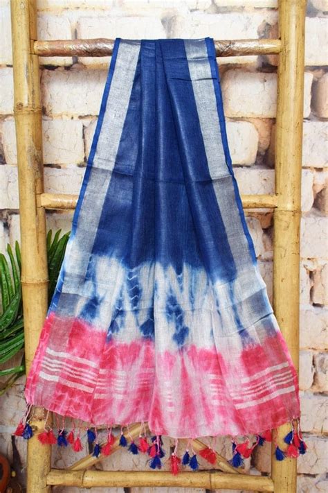 Bhagalpuri Pure Linen Dupatta - Leheriya.com
