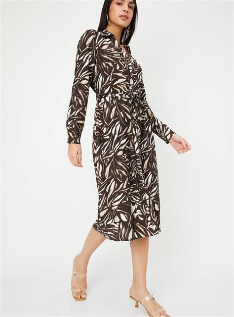 Buy Women Printed Shirt Midi Dress Online at just Rs. 1199.0 ...