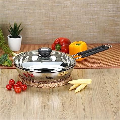 Sumeet Stainless Steel Induction Bottom (Encapsulated Bottom) Fry Pan ...