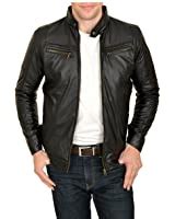 Urbano Fashion Men's Leather Jacket(New-Mjbqm_Black_Medium): Amazon.in ...