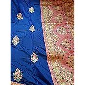 Buy MANOHARI Women's Kota Doria Art Silk Saree with Unstitched Blouse ...