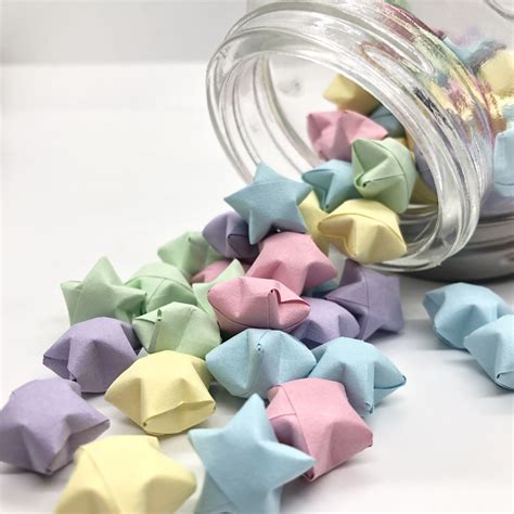 Assorted Pastels Handmade Origami Paper Stars // 50/100 Count ...