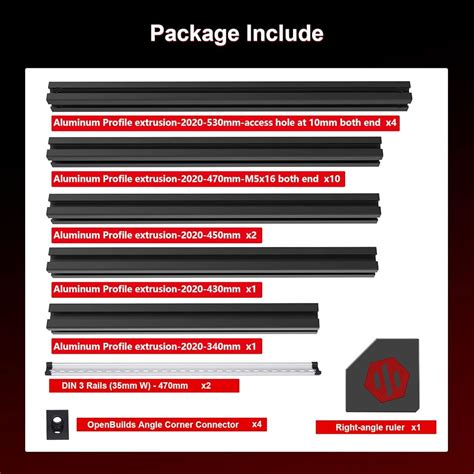 Heegkqu Extrusion Frame Kit 350mm for Voron 2.4, Anodized India | Ubuy