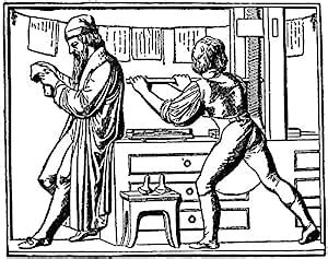 Johann Gutenberg N(1400-1468) German Printer Gutenberg Examining A ...