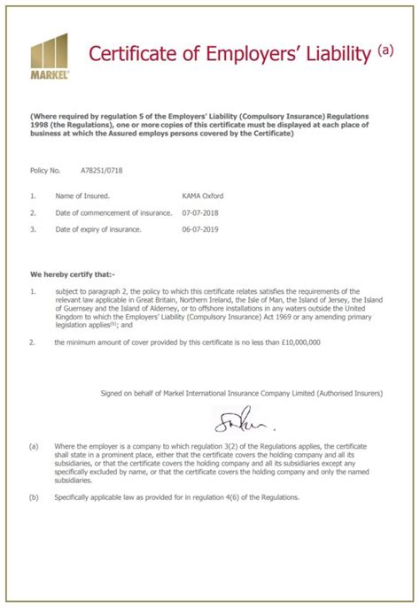 Liability Insurance Certificate 的图像结果