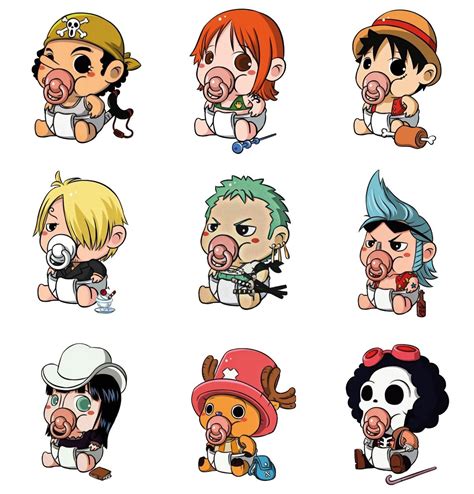 "One Piece Straw Hat Babies" Sticker for Sale by kobmamba | One piece ...
