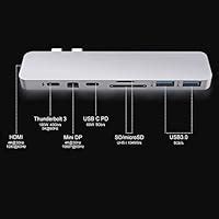 HyperDrive Mac USB C Hub Adapter, Sanho USB Type C Multi-Port Hub ...
