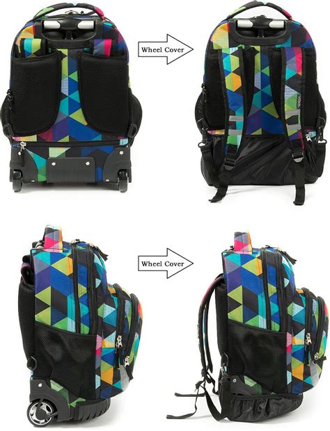 Buy Tilami Rolling Backpack Armor Luggage School Travel Book Laptop 18 ...