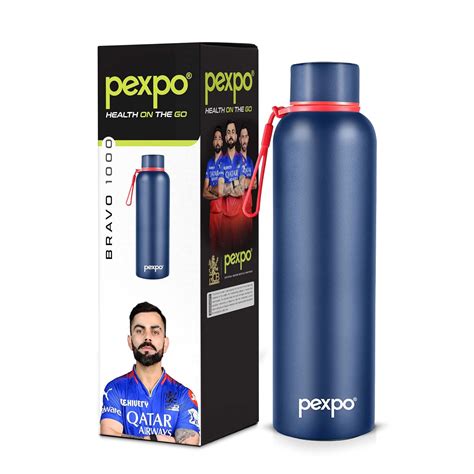 Pexpo Bravo Pro 1000ml Hot & Cold ISI Certified Flask- Denim Blue ...