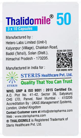 Thalidomile 50 Capsule: Uses, Side Effects, Price & Substitutes