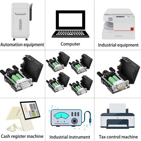 DB9 Breakout Connector (Female), BIFALE DB9 Solderless Connector RS232 ...