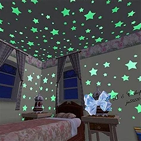 Night Glowing Radium Magic Stars for Room Ceiling (4 Design) : Amazon.in