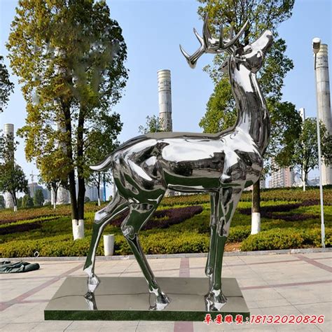 不锈钢镂空鹿-发光编织梅花鹿雕塑金属动物园林艺术景观摆件