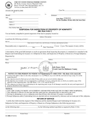 2018-2026 Form MD CC-004 - City of Baltimore - Blank Fillable Template ...