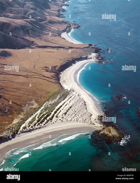Aerial view of Cluster Point, Santa Rosa Island, Channel Islands ...