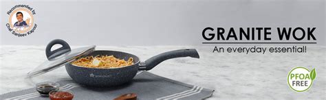 Buy Granite Non Stick Wok grey,26cm Online At Best Price – Wonderchef India