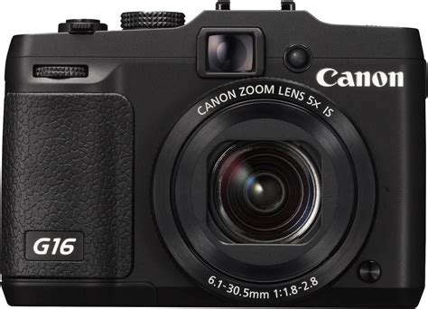 Canon PowerShot G16 Camera - Black (12.1MP, 28mm Lens, 5x Zoom Lens ...