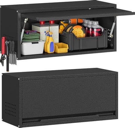 Amazon.com: Firstsky Metal Garage Wall Cabinet with Up-Flip Door,Wall ...
