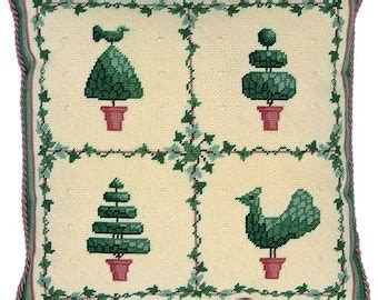 Buy TP 023P Trellis Tapestry Needlepoint Cushion or Footstool Kit ...