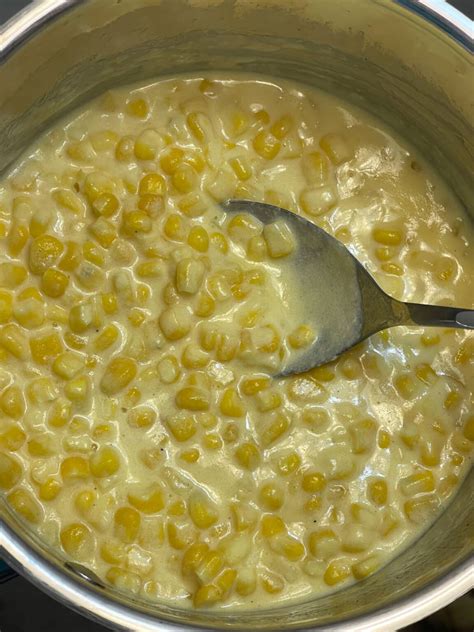 Creamed Corn With Frozen Corn, Heavy Cream And Cheese