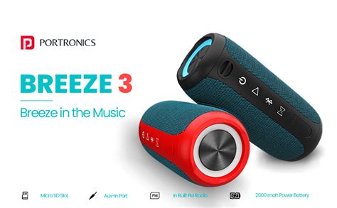 Portronics Breeze 3 TWS Connectivity 20W Portable Bluetooth 5.0 Speaker ...