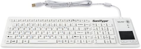 Buy SaniType Flex Touch Full-Size Flexible Silicone Washable Keyboard ...