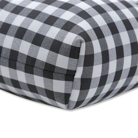 Pillow Perfect 17-in x 17.5-in 2-Piece Black Patio Chair Cushion in the ...