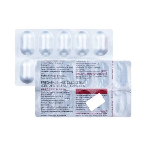 Pregabid D 75/30 Strip Of 10 Capsules: Uses, Side Effects, Price ...