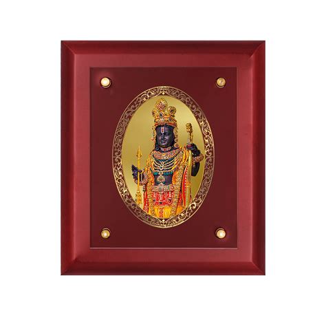 Diviniti 24K Gold Plated Ram Lalla Photo Frame For Home Decor, Wall Ha ...