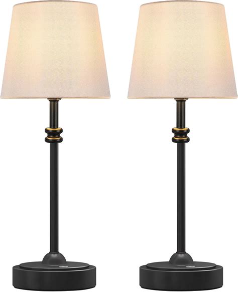 Amazon.com: ONEWISH Cordless Table Lamps Set of 2 - Battery Powered ...