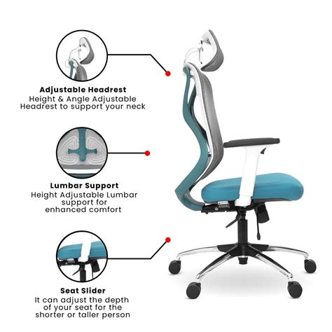Green Soul Zodiac Pro Office Chair, High Back Mesh Ergonomic Home ...