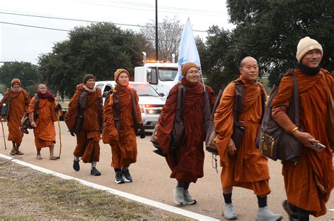 Buddhist monks walk from Texas to nation’s capital to promote peace ...
