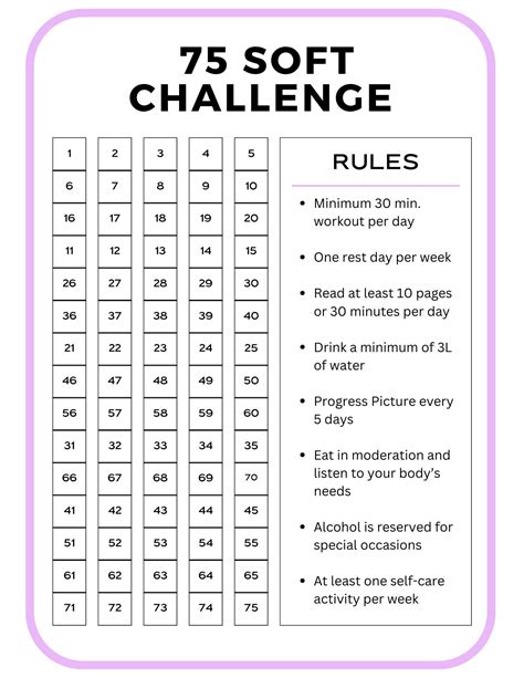 75 soft challenge tracker 75 soft challenge – Artofit