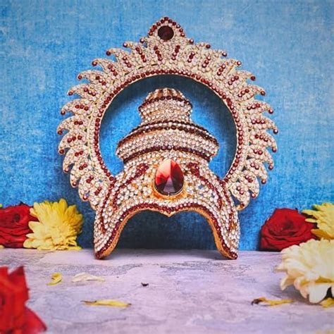 Buy Puja N Pujari Stone Decorated Varalakshmi Crown, White Online at ...