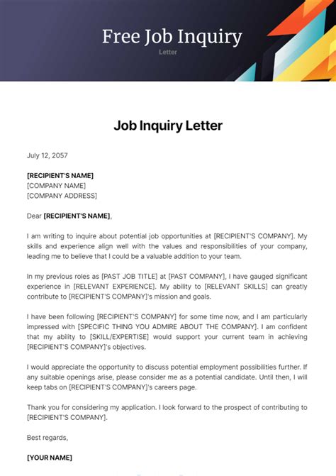What Is A Letter Of Inquiry For A Job - Infoupdate.org