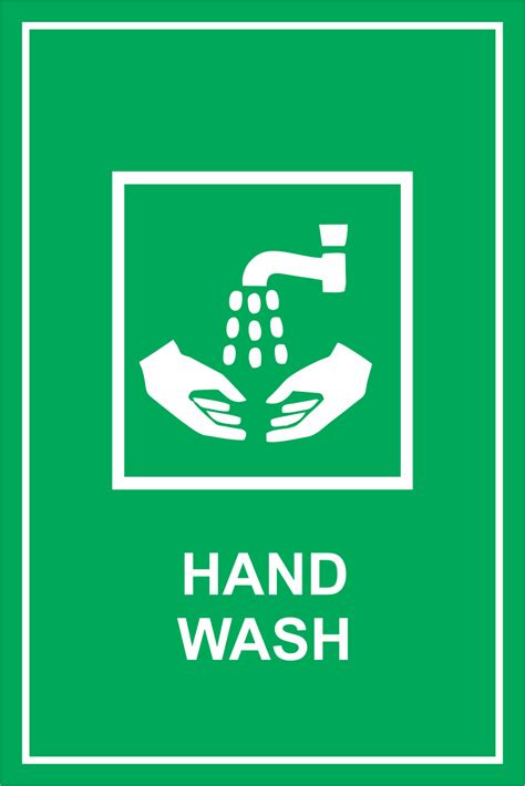 Hand wash sign board