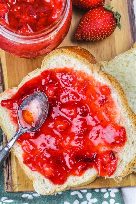 Strawberry Freezer Jam Recipe (3 Ingredients!) - Our Zesty Life