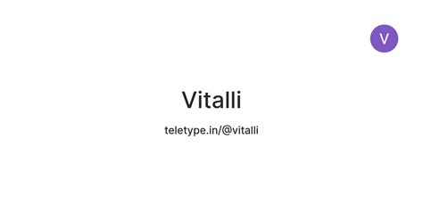 Vitalli — Teletype