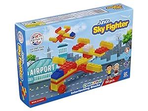 Buy MGC Ratna's Sky Fighter Junior Colorful Interlocking Blocks for ...