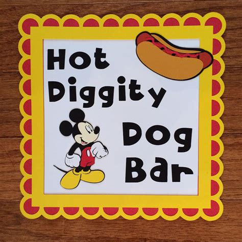 Hot Diggity Dog Bar Free Printable - Printable Templates