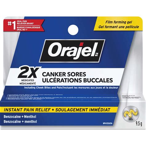 Orajel Ultra Canker Sore Gel - Fast Relief for Painful Sores, 15% ...