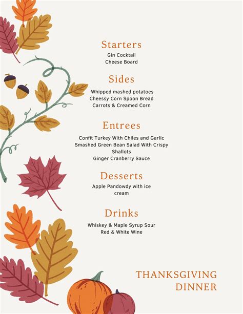 Free Printable Thanksgiving Templates