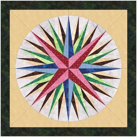 Image result for Compass Quilt Pattern