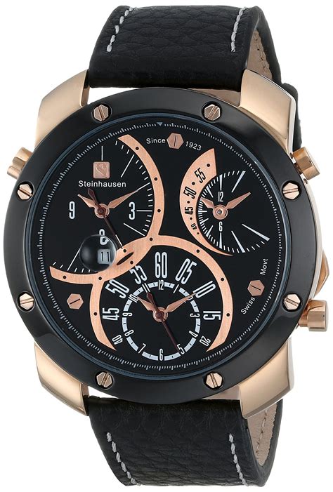 Steinhausen Men's MW1306RGLLRGWL Triple Crown Analog Display Quartz ...