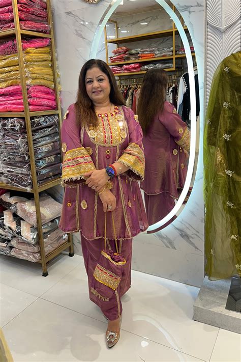 2pc Shimmer Tissue Fabric Partywear Co-ord Set With Potli – Raas by Riya