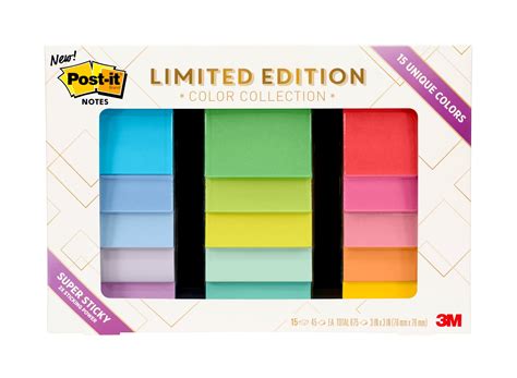 Buy Post-it Super Sticky Notes 15 Pads, 3 x 3 Limited Edition Pack ...