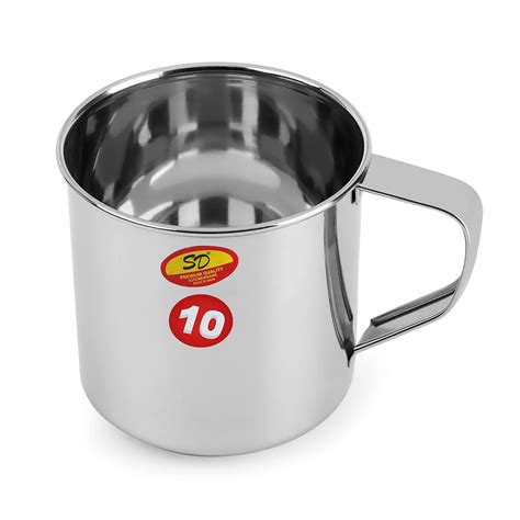 Buy KITCHENMARK Stainless Steel Mug SD Size 10-650ml Online at Low ...