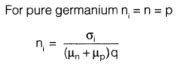 A sample of germanium is doped to the extent of 1014 donor atoms/cm3 ...